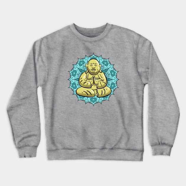 Golden Buddha Crewneck Sweatshirt by OsFrontis